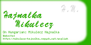 hajnalka mikulecz business card